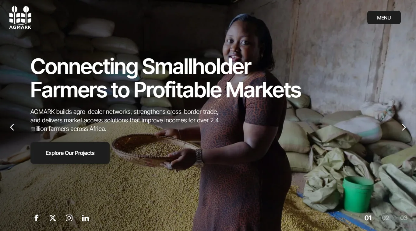 AGMARK website — smallholder farmer market access homepage