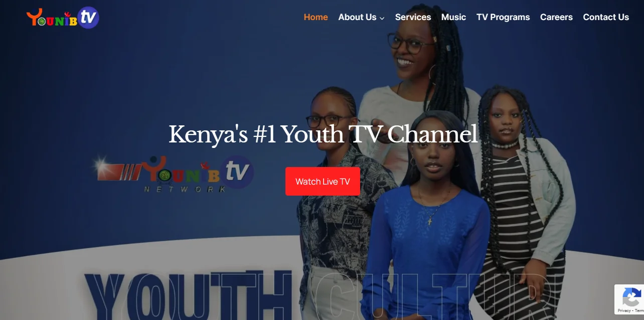 Younib TV website — youth TV channel homepage